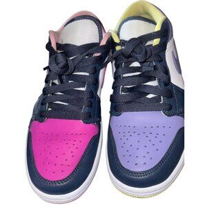 Nike Air Jordan 1 Low Womens Mismatched Sneakers Size 7.5 US Multicolor Leather